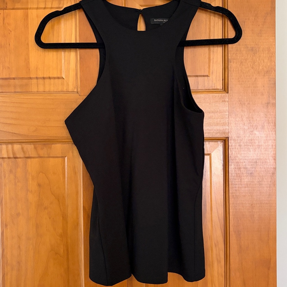 Black Sleeveless Halter Women’s Top